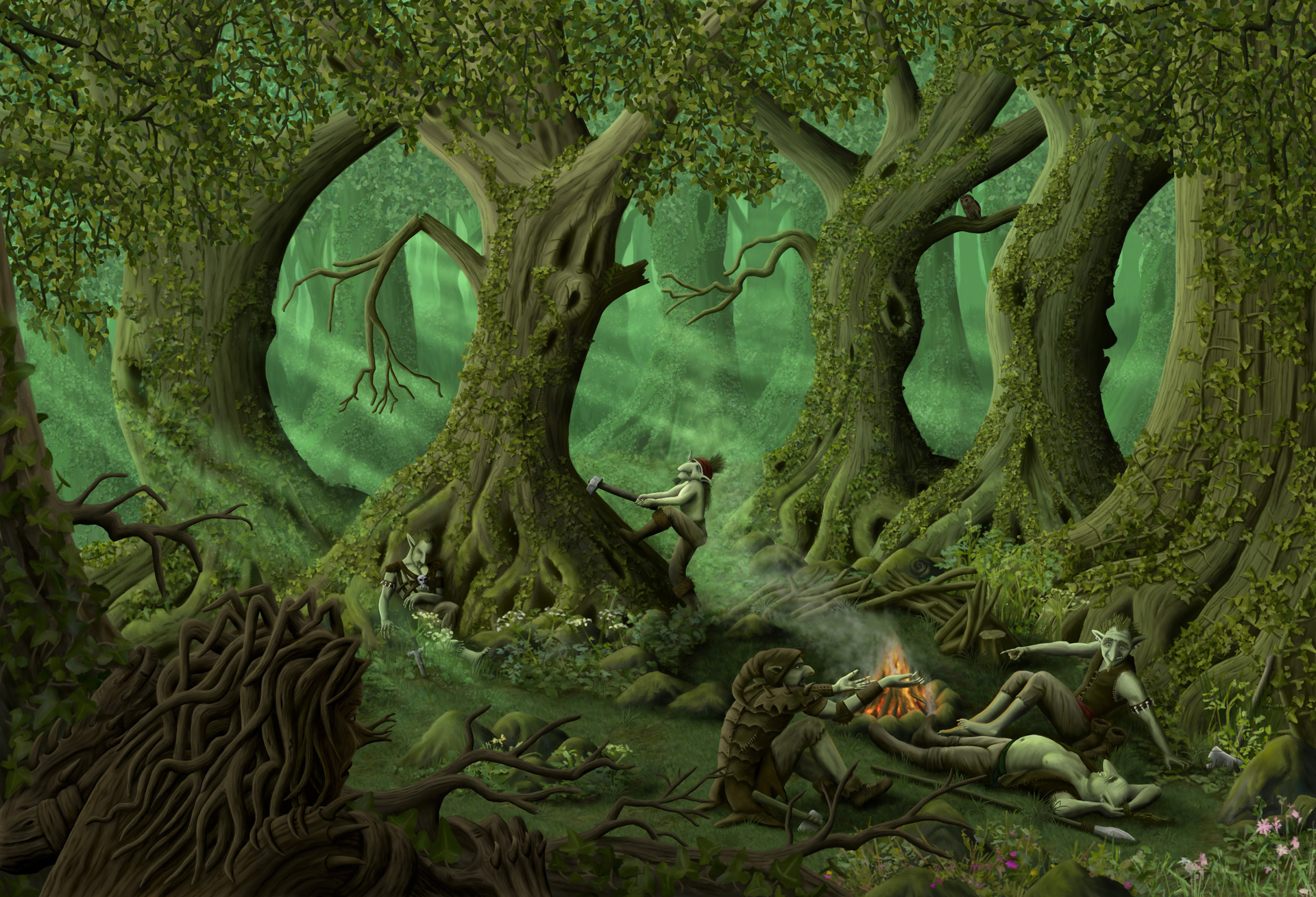 Goblin Hunting Party Illustration