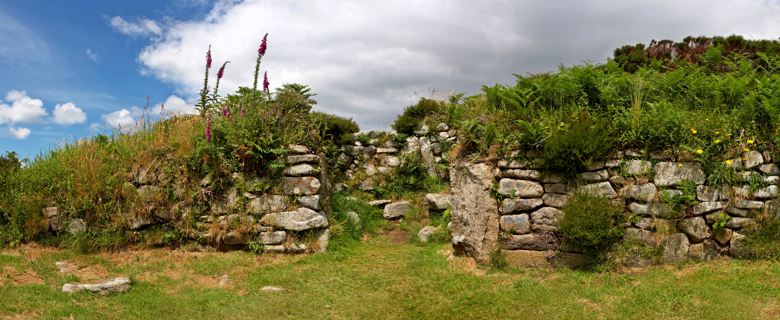 Walls at Chysauster Ancient Village, Penwith, Cornwall