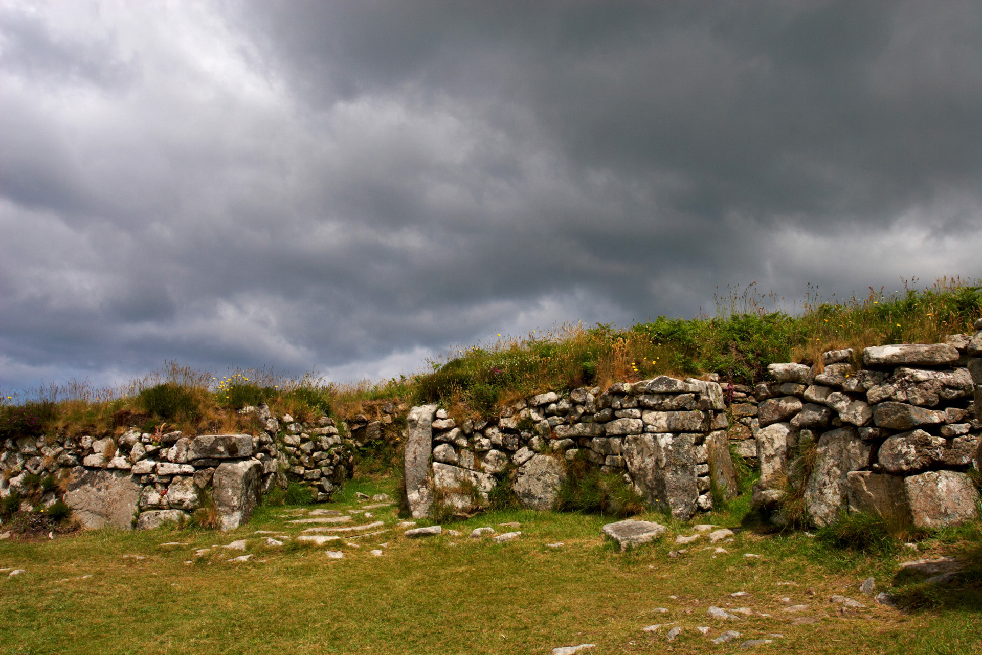 Storming The Walls, Chysauster Ancient Village, Cornwall