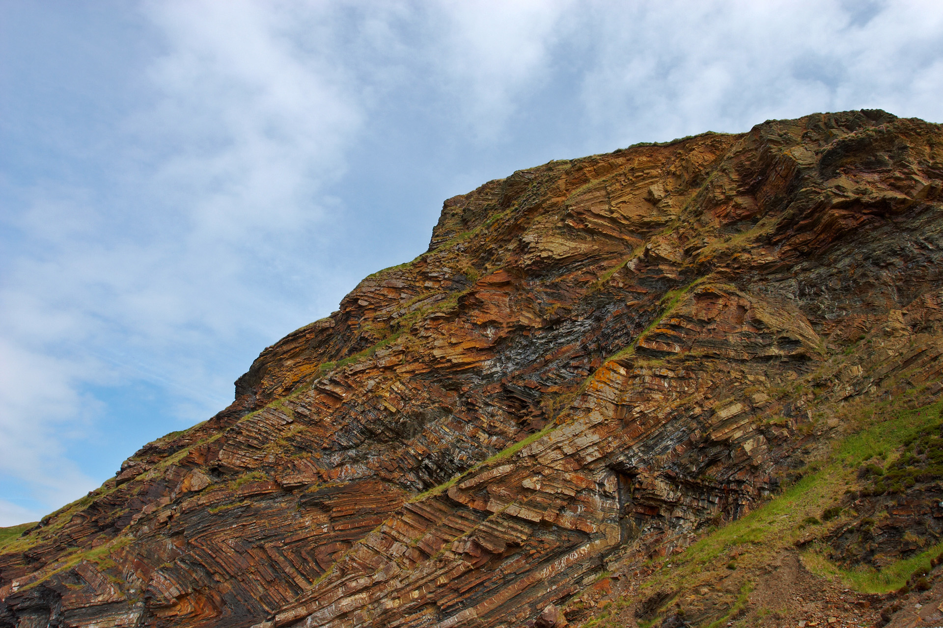 Millook Haven Cliffs With Rock Folds