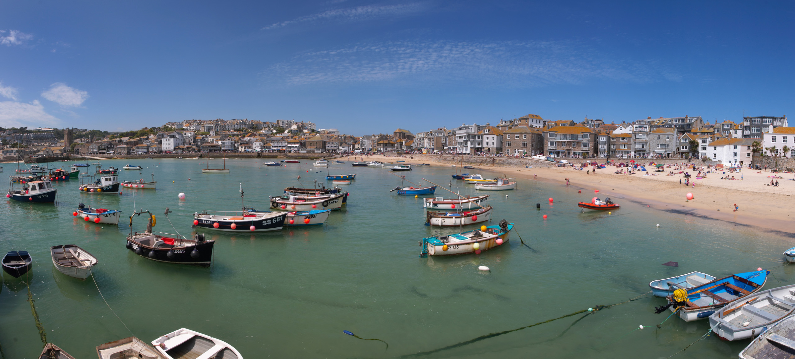 St Ives Panoramal From The Harbour Wall