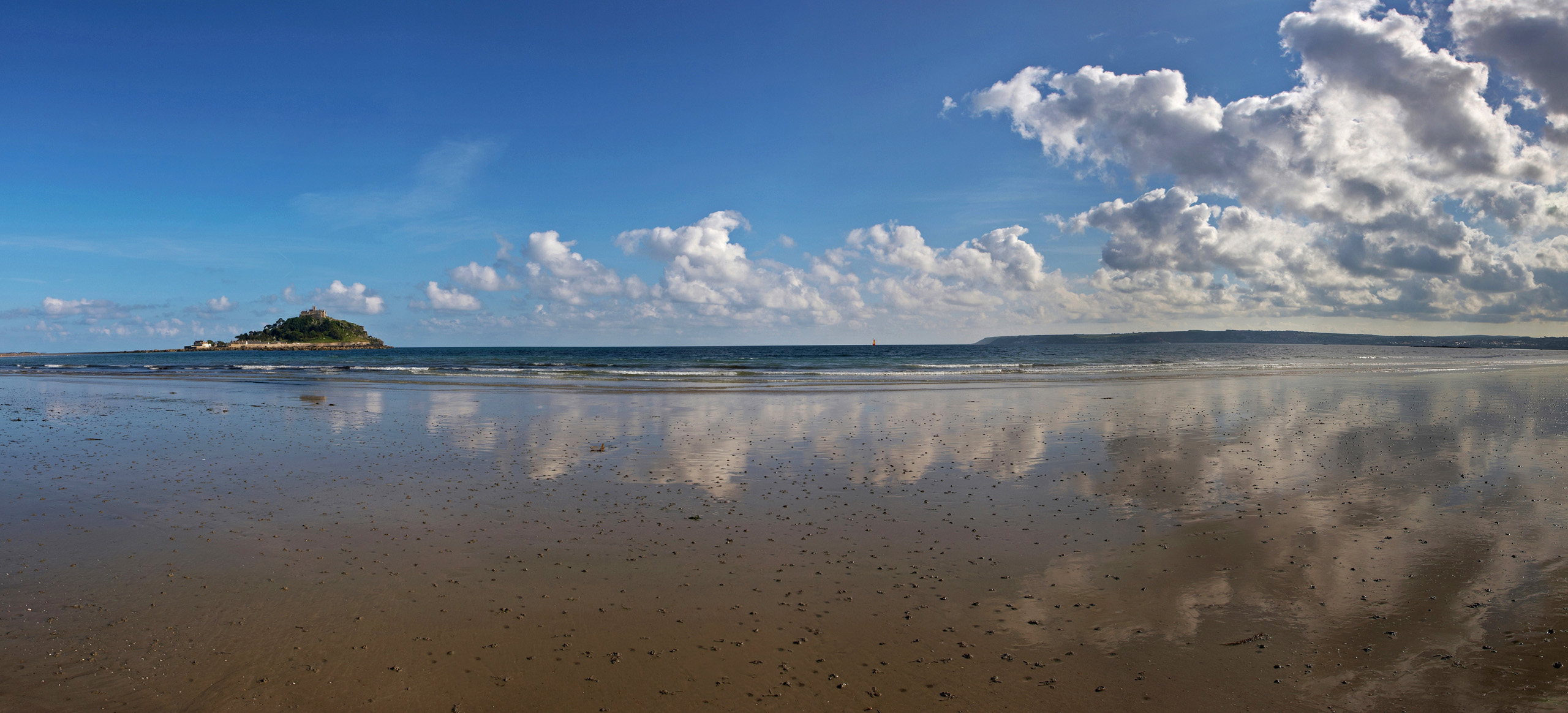 Marazion and St Michael's Mount Ultra Wide Panorama