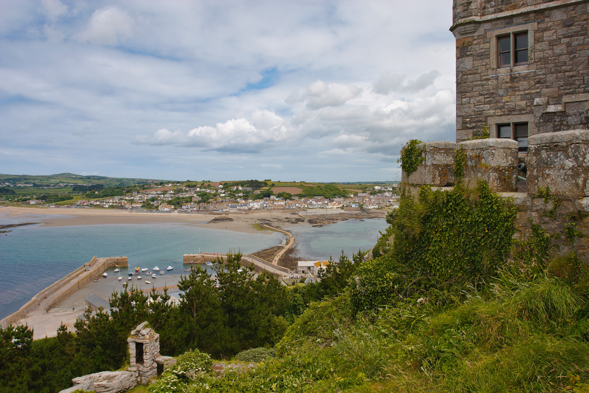 Marazion and Causeway from St Michael's Mount