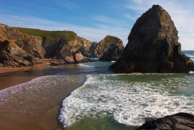 Incoming Tide at Bedruthan Steps, Cornwall