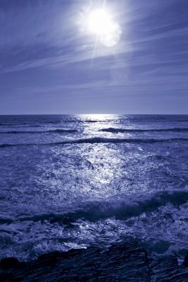 Silvery Blue Sea