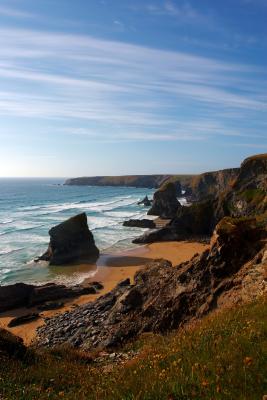 Bedruthan Steps From The Cliffs