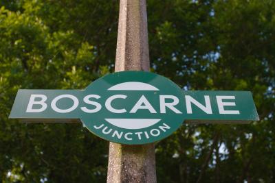 Boscarne Junction railway station sign