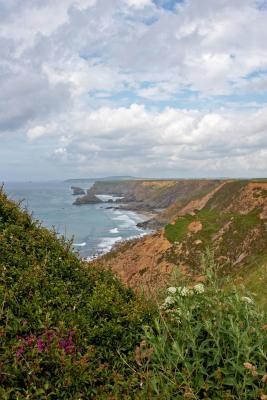 Heritage Coast Cliffs along the Southwest Coastal Path in Cornwa