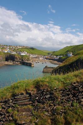 Port Isaac Harbour Walls From The Coastal Path