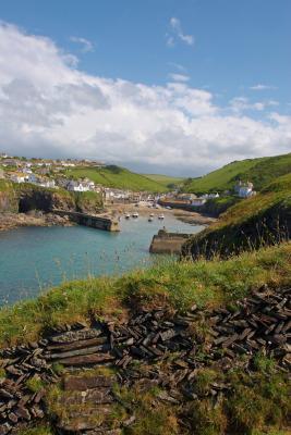 Port Isaac Harbour Walls From The Coastal Path