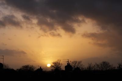 Sunset Over The Winter Rooftops