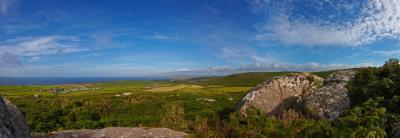 Evening On Rosewall Hill near St Ives, Panoramic View