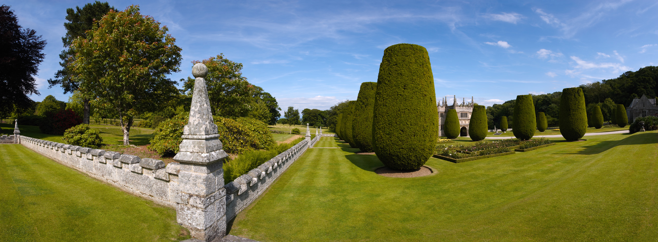 Lanhydrock House Gardens Panorama