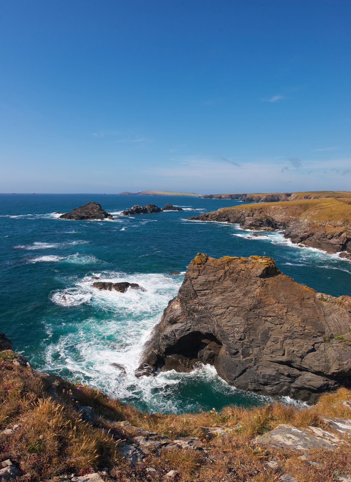 Porth Mear with Trescore Islands and Trevose Head behind