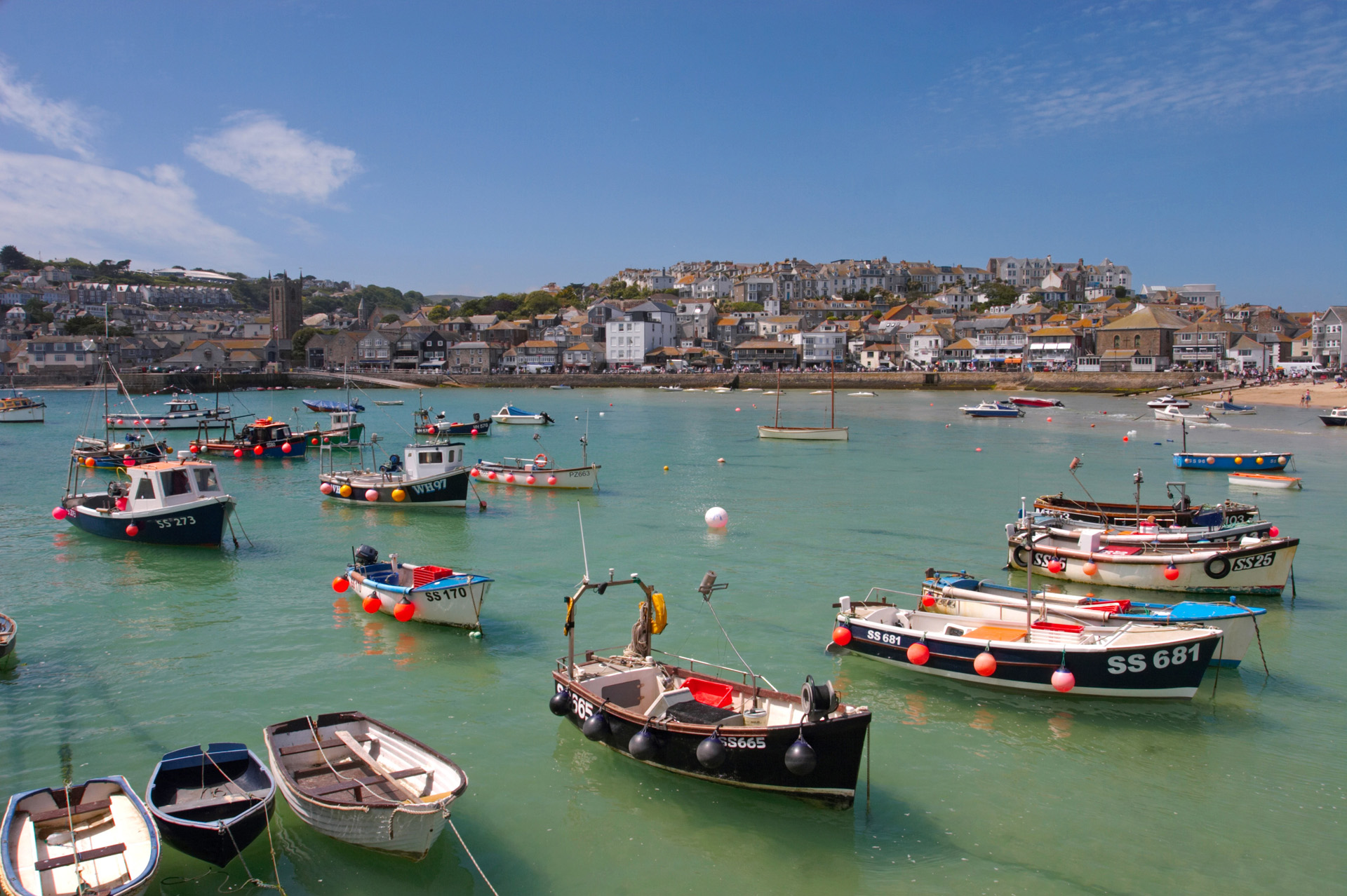 St Ives From The Harbour Wall