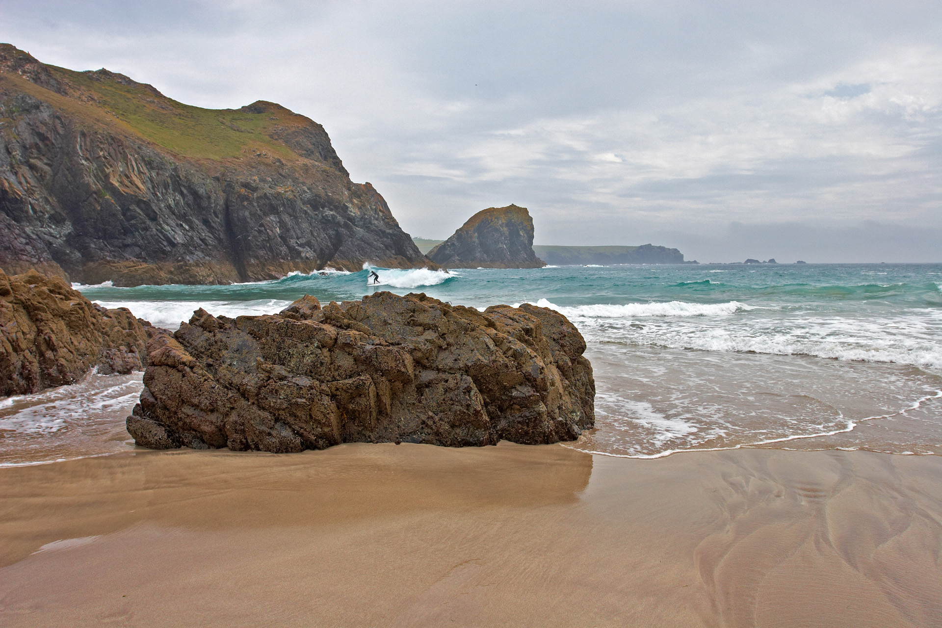 Kynance Cove surfer