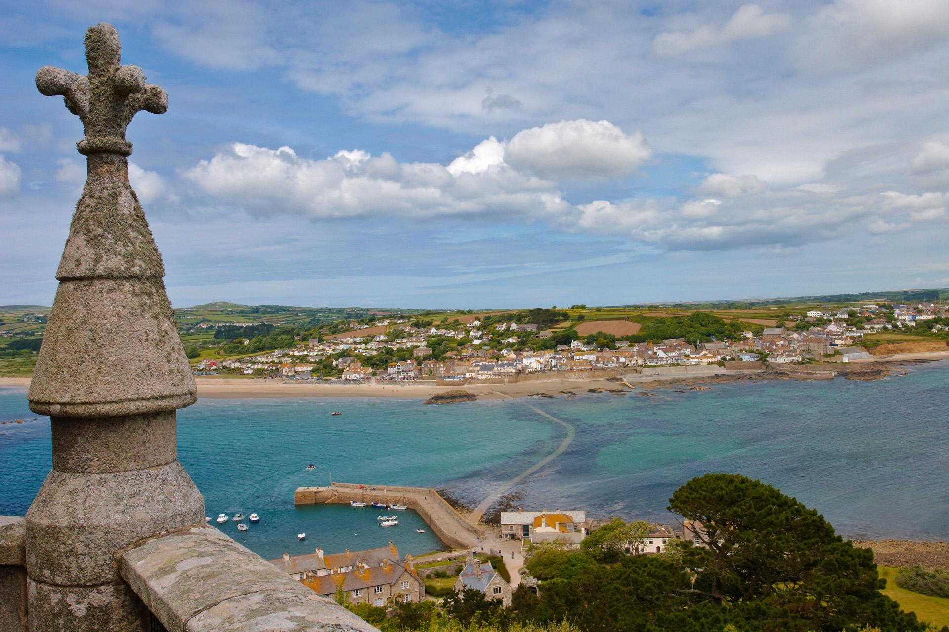 Marazion and Causeway from St Michael's Mount