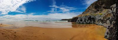 Bedruthan Steps Beach Panorama