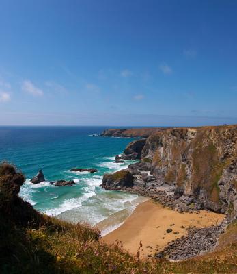 Bedruthan Steps From The Cliff Tops
