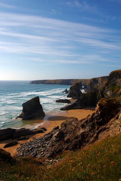 Bedruthan Steps From The Cliffs