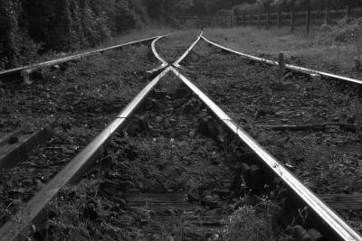 Old train tracks at Boscarne Junction, near Bodmin