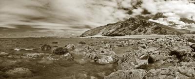 Millook Haven Beach and Cliffs Panorama