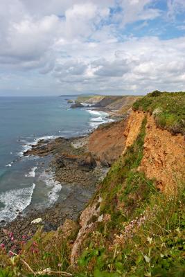 Heritage Coast Cliffs along the Southwest Coastal Path in Cornwa