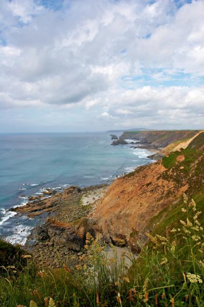 Heritage Coast Cliffs along the Southwest Coastal Path in Cornwa