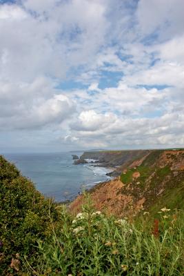 Heritage Coast Cliffs along the Southwest Coastal Path in Cornwa