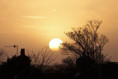 Sunset Over The Winter Rooftops